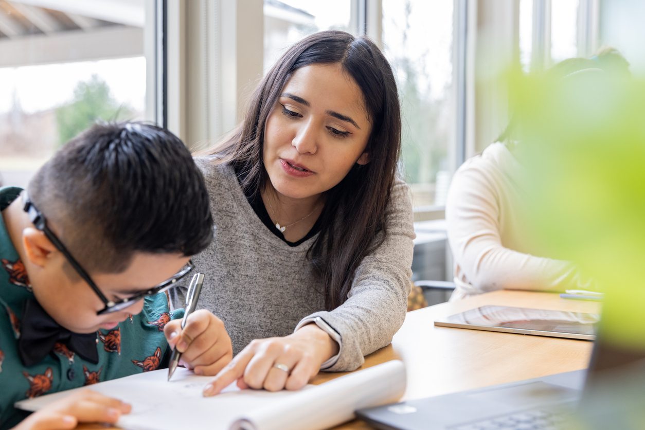 Parent and child learning at home