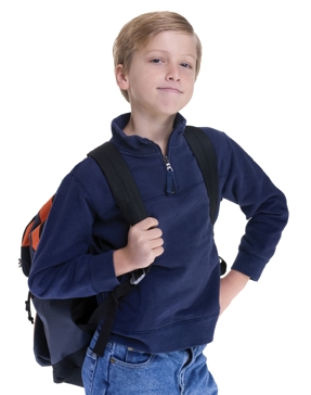boy with backpack