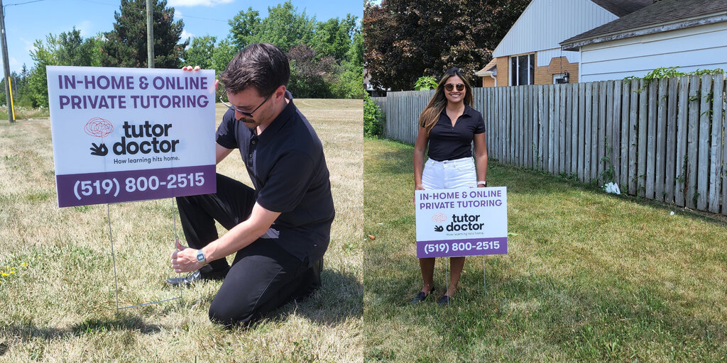 TUTOR DOCTOR SIGNS IN GRASS