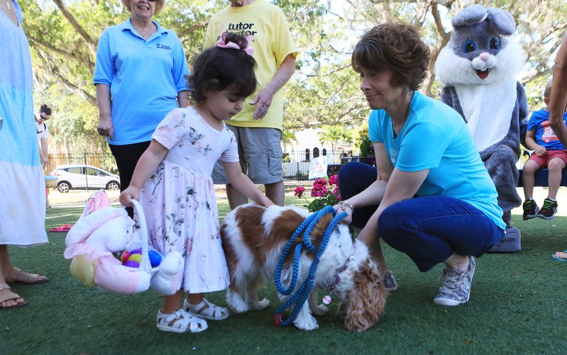 tutor doctor team with child and dog