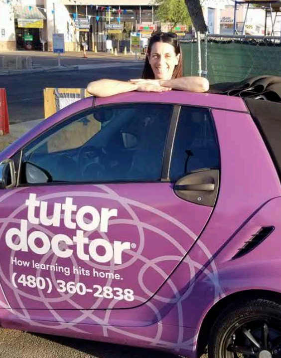 TUTOR DOCTOR PHOTO WITH KIM AND A CAR
