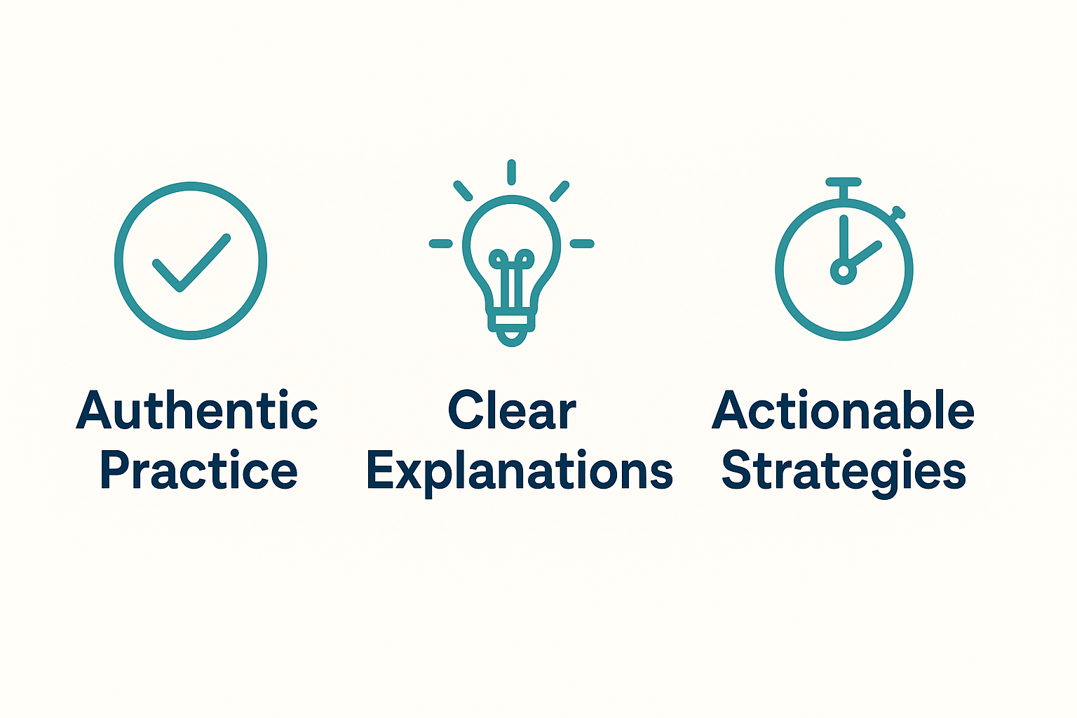 Graphic outlining steps for success on the SAT